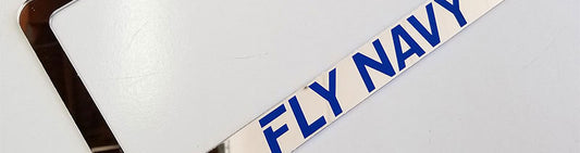 Fly Navy License Plate Frame