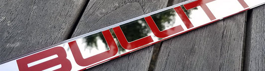 Bullitt Red Chrome License Plate Frame