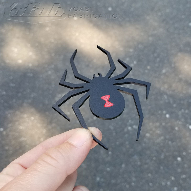 Matte Black Widow Badge