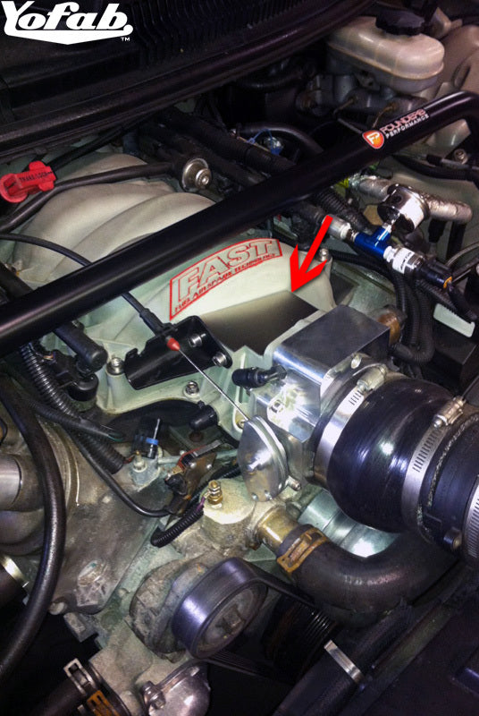 Brushed Stainless FAST Intake Manifold Plate Installed