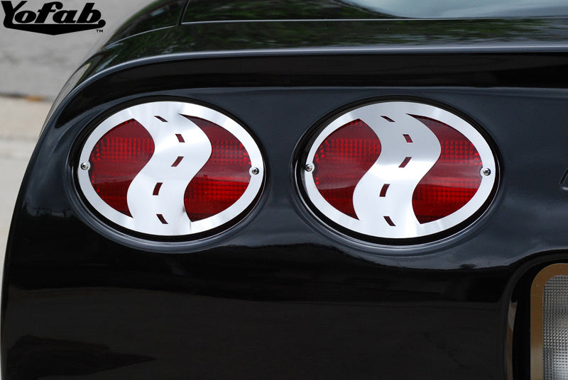 97-04 Corvette Tail Lights Stainless Trim