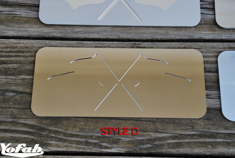 Style D: Crossflag Cutout, Polished over Polished