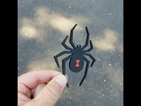 matte black widow emblem