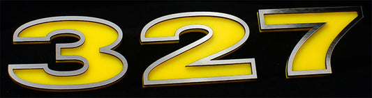 327 Engine Displacement Emblem