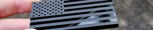 Black American Flag Emblem