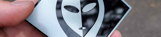 Alien Head Car Badge