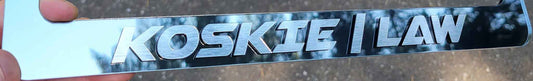 Custom Stainless Black Chrome License Plate Frame