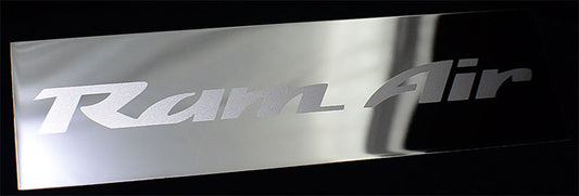 Ram Air Engraved Camaro Stainless Steel Air Lid Plate