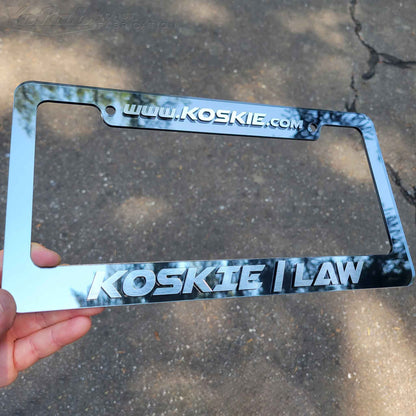 Custom License Plate Frame with 3D Letters