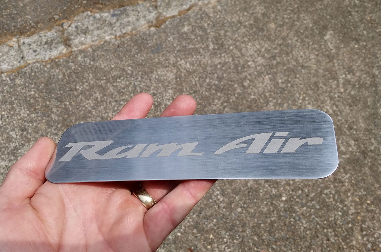 brushed stainless ram air plate