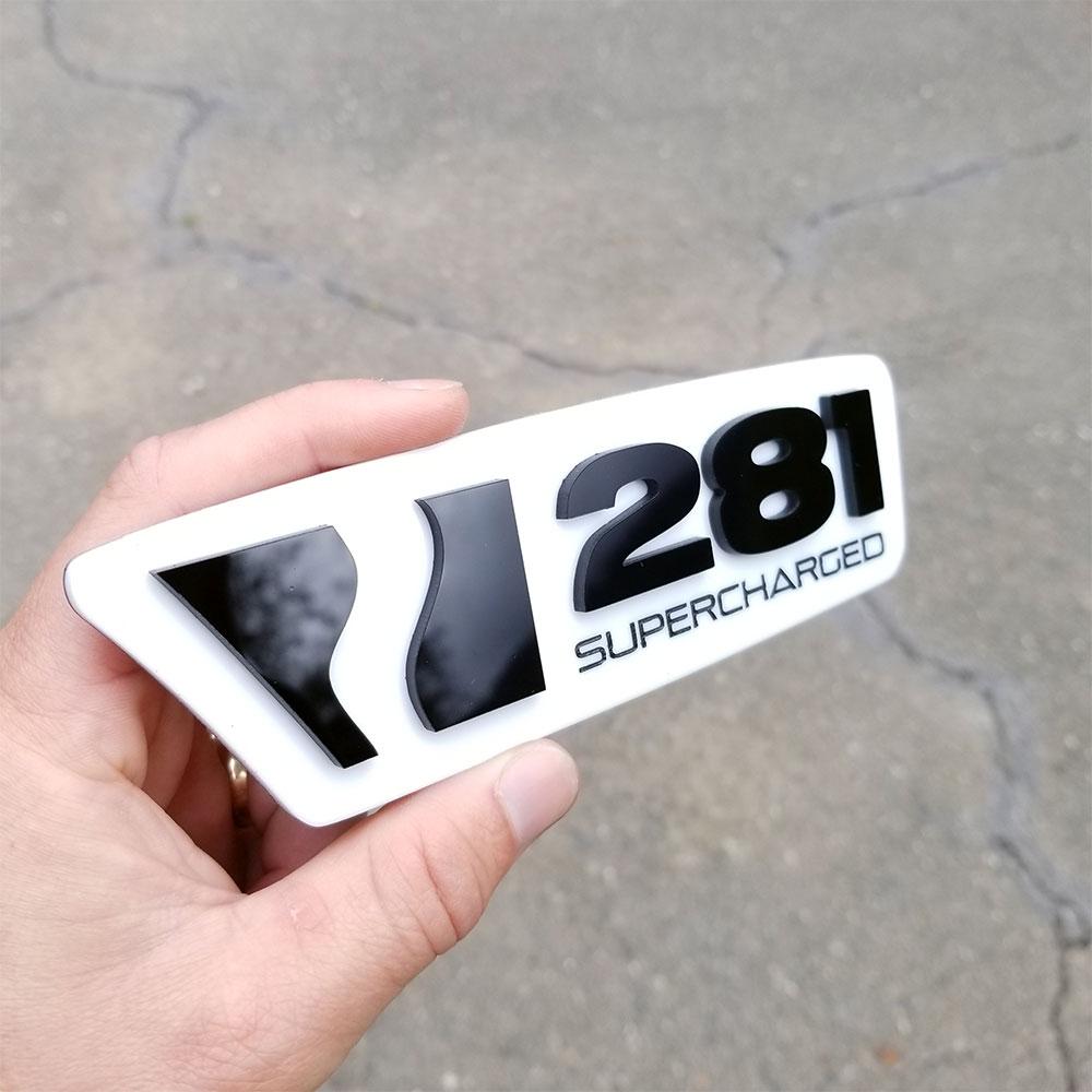 Supercharged S281 Emblem