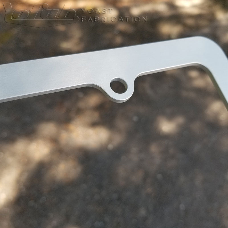 sliver anodized license plate frame