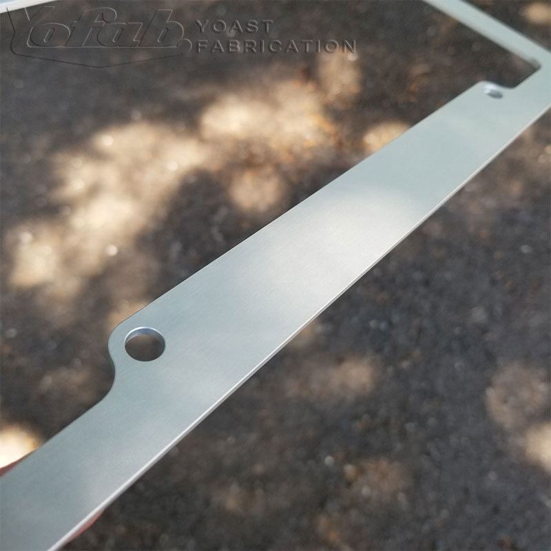 blank billet aluminum license plate frame