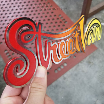 Metal Street-Van Emblem