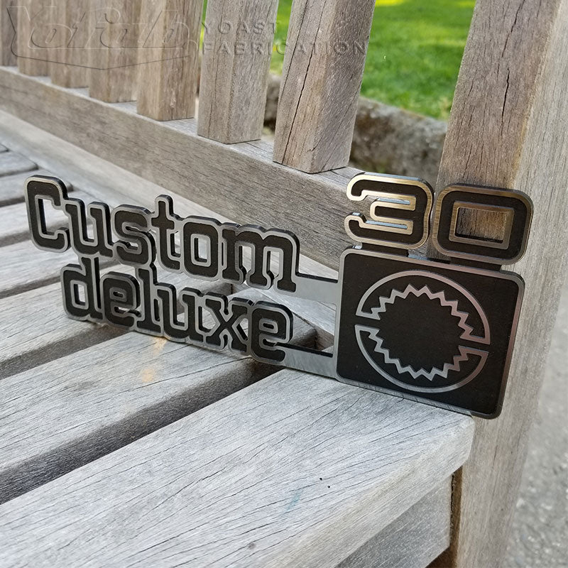 Custom Brushed Metal Emblems