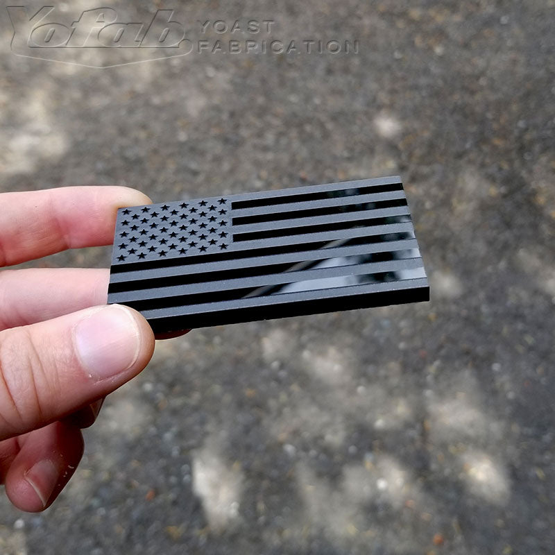 Black USA Flag Emblem