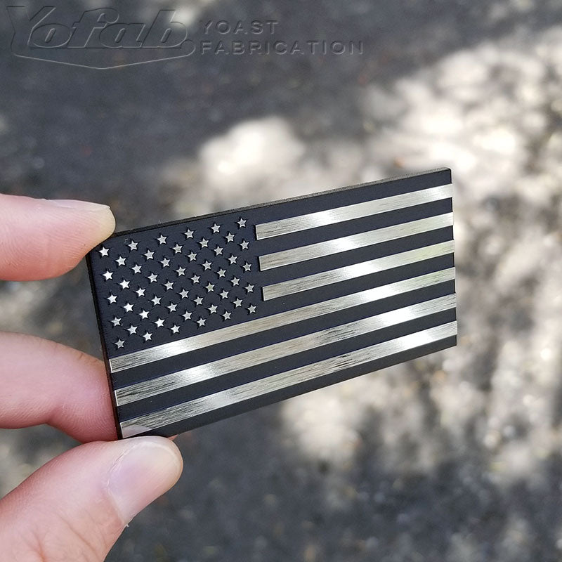 Metal American Flag Emblem