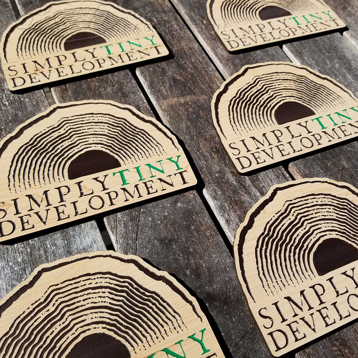 Custom exterior wood emblems