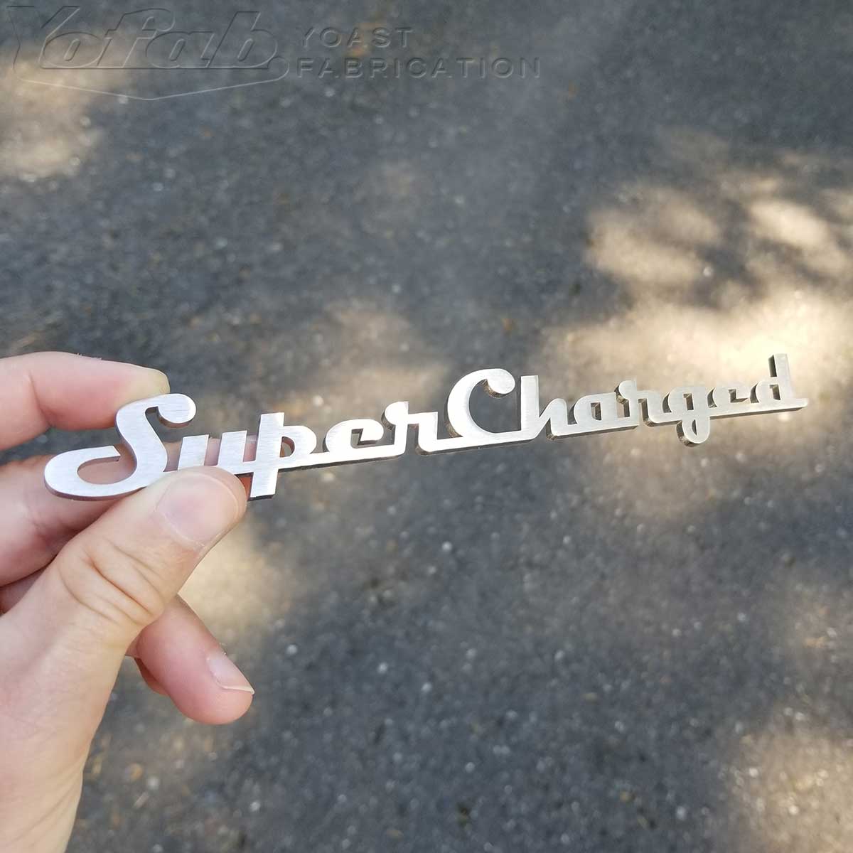 Stainless Steel Supercharged Emblem