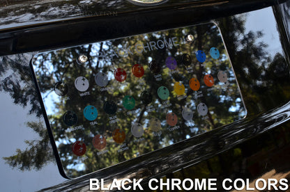 Custom black chrome lincese plate frame colors