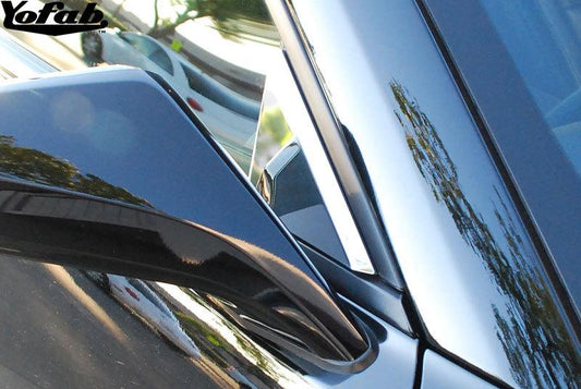 2010 Camaro Polished Stainless Mirror Trim Installed