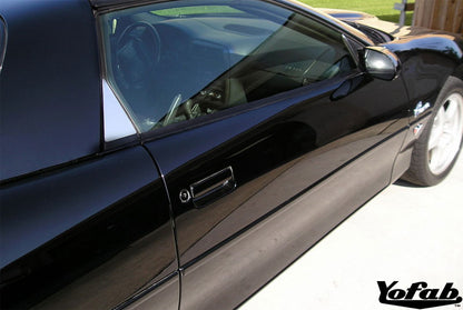 Polished Stainless Camaro Sail Panel Trim Installed