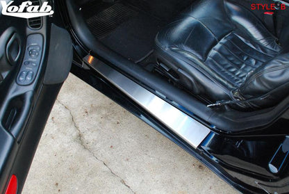 Brushed Stainless C5 Corvette Door Sills Installed