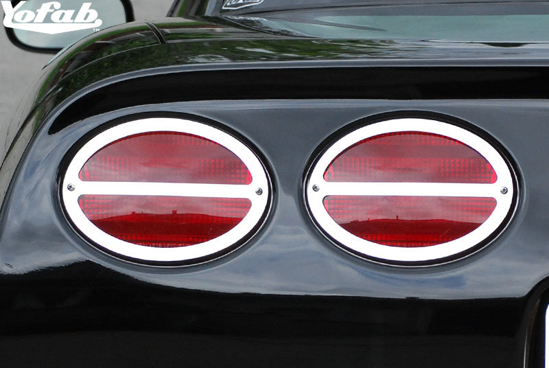 97-04 Corvette Tail Lights Stainless Trim