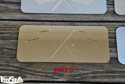 Style D: Crossflag Cutout, Polished over Polished
