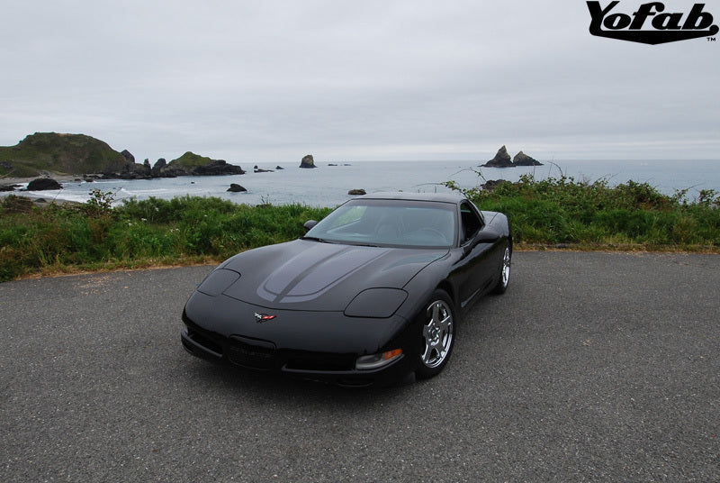 Charcoal Metallic Corvette Stripes Z06