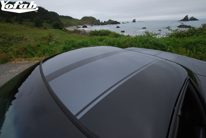 Charcoal Metallic Corvette Stripes